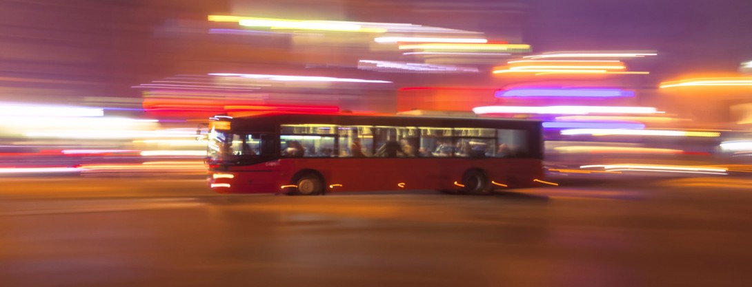 Blurred bus